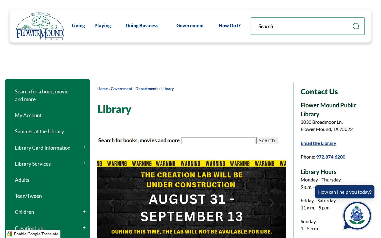 Flower Mound city directory research at the public library