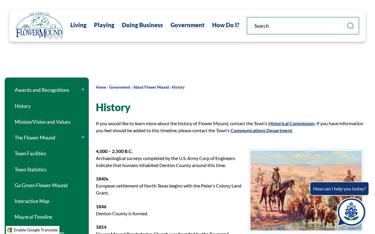 Flower Mound residents directory Town of Flower Mound history