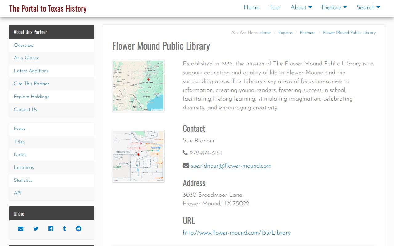 Flower Mound previous residents Portal to Texas History collection
