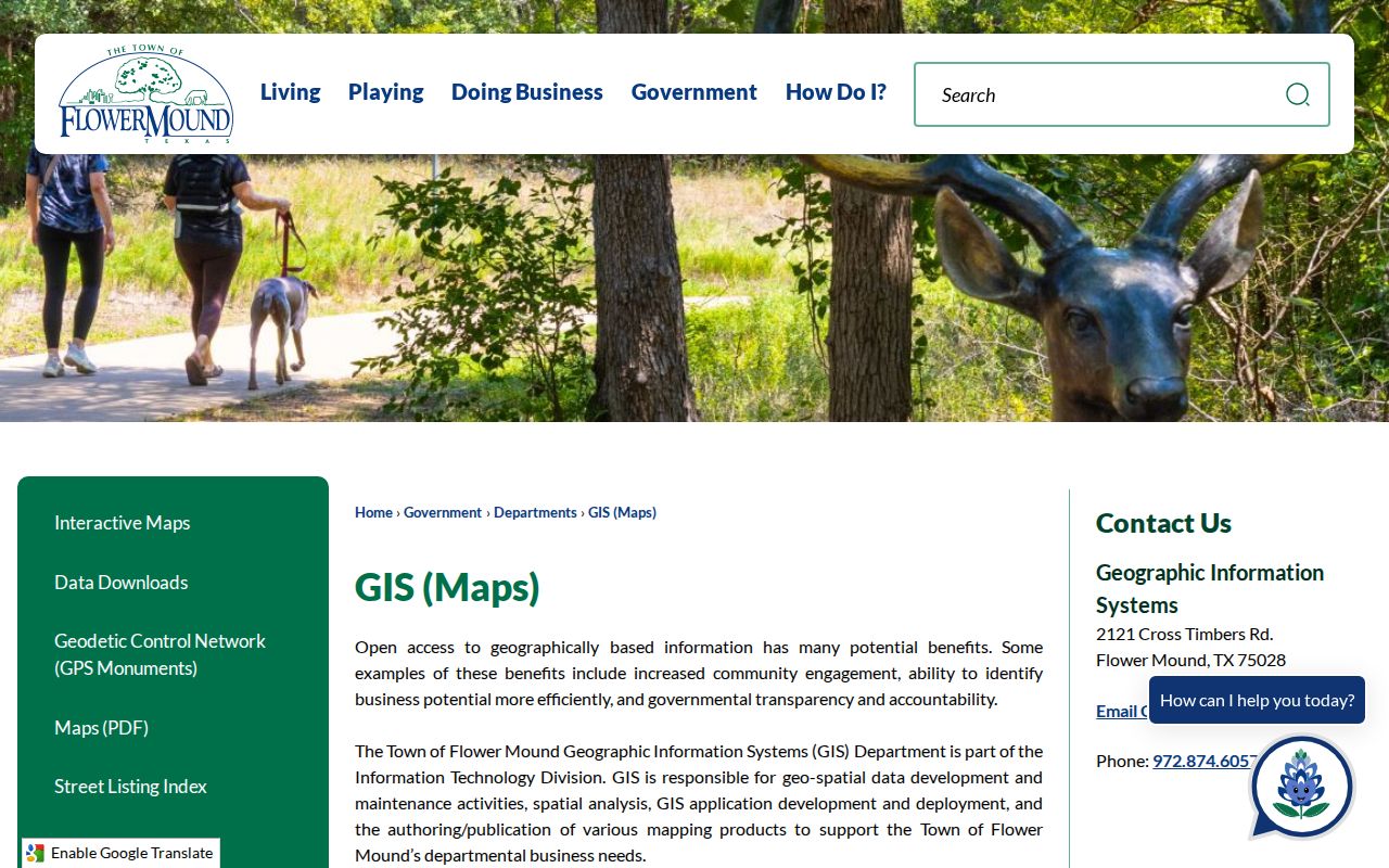 Flower Mound street directory Town GIS maps resources